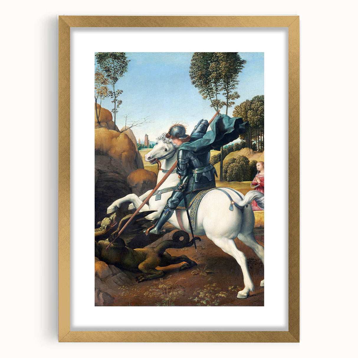 Renaissance Art Prints: Raphael's Saint George and the Dragon Decor
