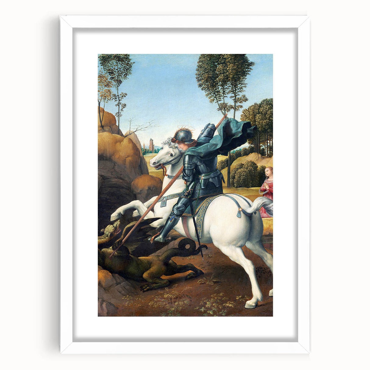 Renaissance Art Prints: Raphael's Saint George and the Dragon Decor