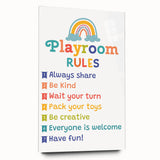Playroom Rules Kids Educational Wall Art – Positive Learning Poster
