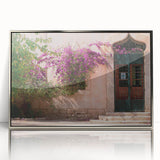 Art deco poster of Algeria scenery in muted earth tones on framed acrylic, suitable for modern nursery wall decor.