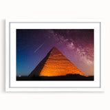 Extra large textured abstract art print of African scenery in muted earth tones on a white framed canvas.