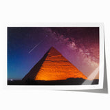 Extra large rolled print of a serene Egyptian landscape in muted earth tones, suitable for dining room wall art.