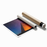 Extra large rolled print depicting vibrant floral art with Egyptian scenery, ideal for classy bathroom wall art.