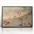 Large abstract wall art featuring a stylized Namibia scenery in muted earth tones on a framed acrylic.