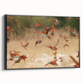 Black and white framed canvas depicting the Namibian landscape, ideal for bedroom wall decor.