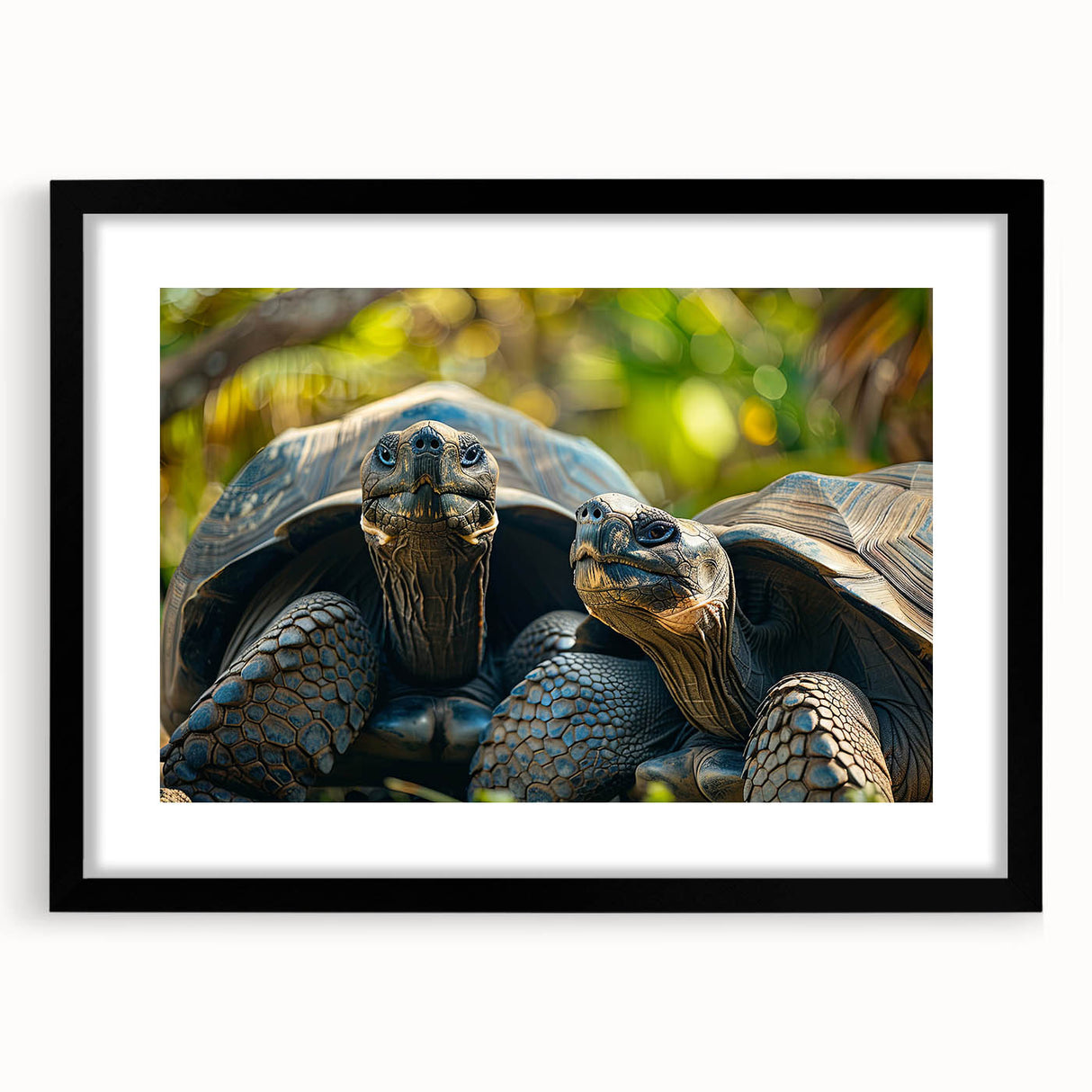 Extra large, textured abstract art print depicting vibrant Seychelles scenery on a framed canvas.