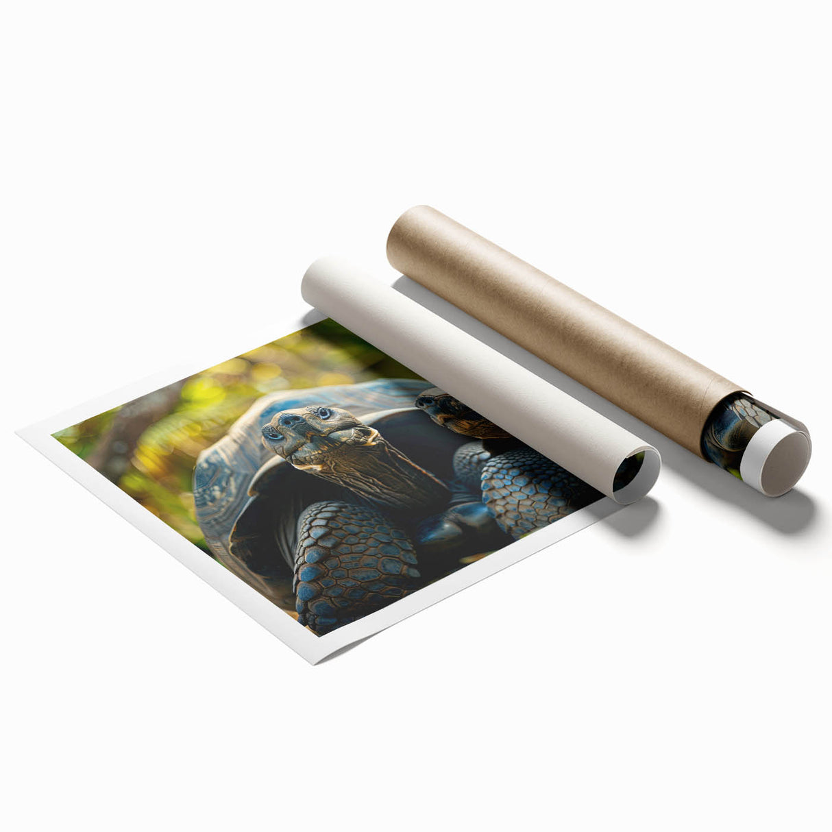 Extra large wall art featuring Seychelles scenery in vibrant green and blue hues, rolled print format.
