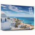 Acrylic print of a Tunisian landscape in muted earth tones, ideal for dining room decor.