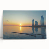 Large black and white stretched canvas of an Asian landscape, ideal for kitchen wall art or bedroom ambiance.