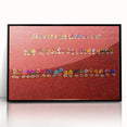 Large abstract wall art depicting a serene Bangladesh landscape in muted earth tones on a framed acrylic.