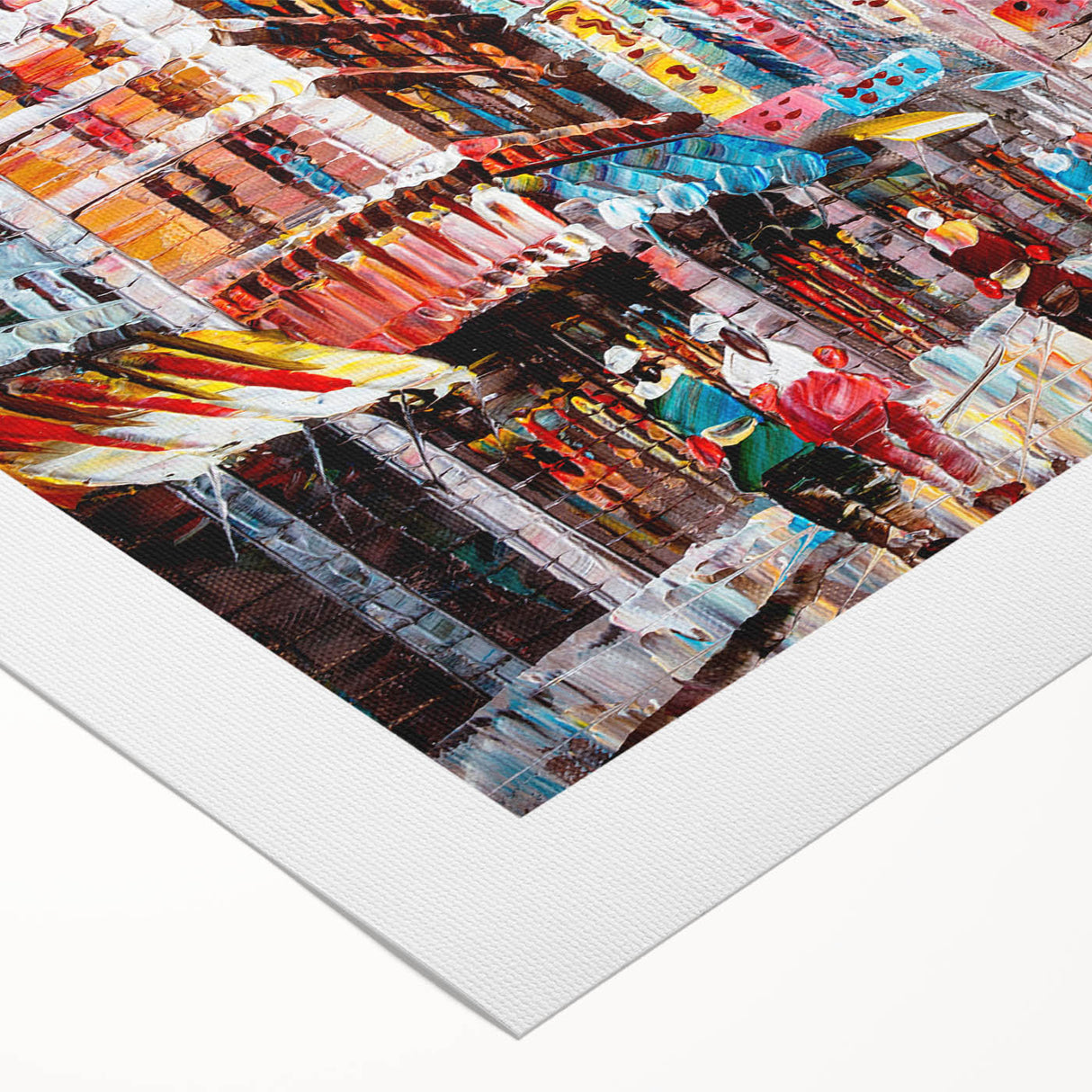 Art deco poster of Hong Kong skyline in muted gray and blue tones on a rolled canvas, suitable for dining room wall art.