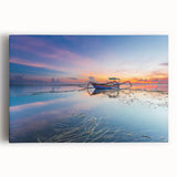 Large black and white wall art of Indonesian scenery on stretched canvas, ideal for kitchen art.