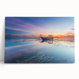 Black and white photograph of an Indonesian landscape on stretched canvas, suitable for kitchen wall art or bedroom.