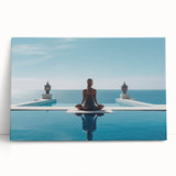 Black and white photograph of Maldives scenery on stretched canvas, ideal for kitchen wall art or bedroom ambiance.