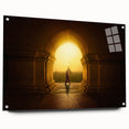 Acrylic print of a Myanmar landscape in muted earth tones, suitable for bedroom or dining room decor.
