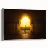 Framed canvas of a Myanmar landscape with vibrant greens and blues, ideal for adding a touch of Asia to any living space.