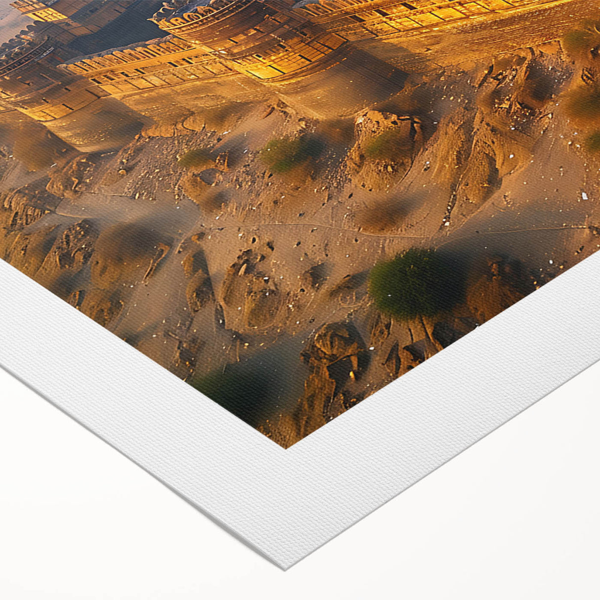 Art deco poster of a vibrant Pakistani landscape on rolled canvas, ideal for dining room wall art.