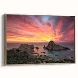 Landscape art painting of Perth, Australia on framed canvas.