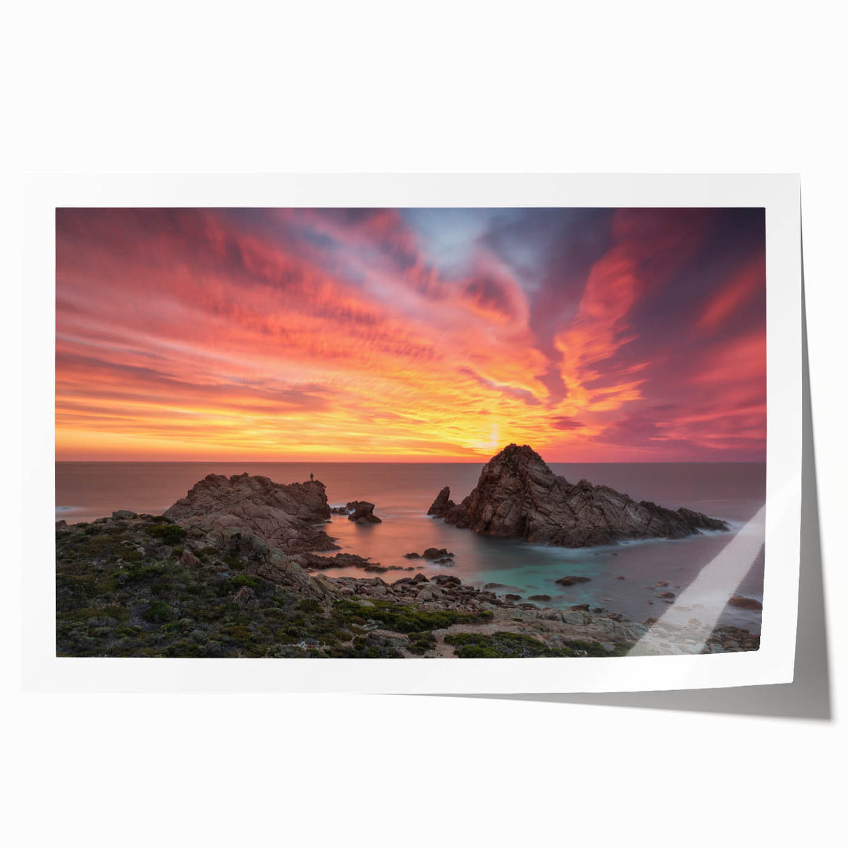 Extra large rolled print of Perth, Australia scenery in pastel shades, ideal for art wall dining room.
