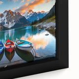 Extra large framed canvas featuring a textured depiction of Alberta, Canada scenery in black with colorful art accents.