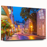 Acrylic print of a Quebec scenery in muted earth tones, suitable for bedroom or dining room decor.