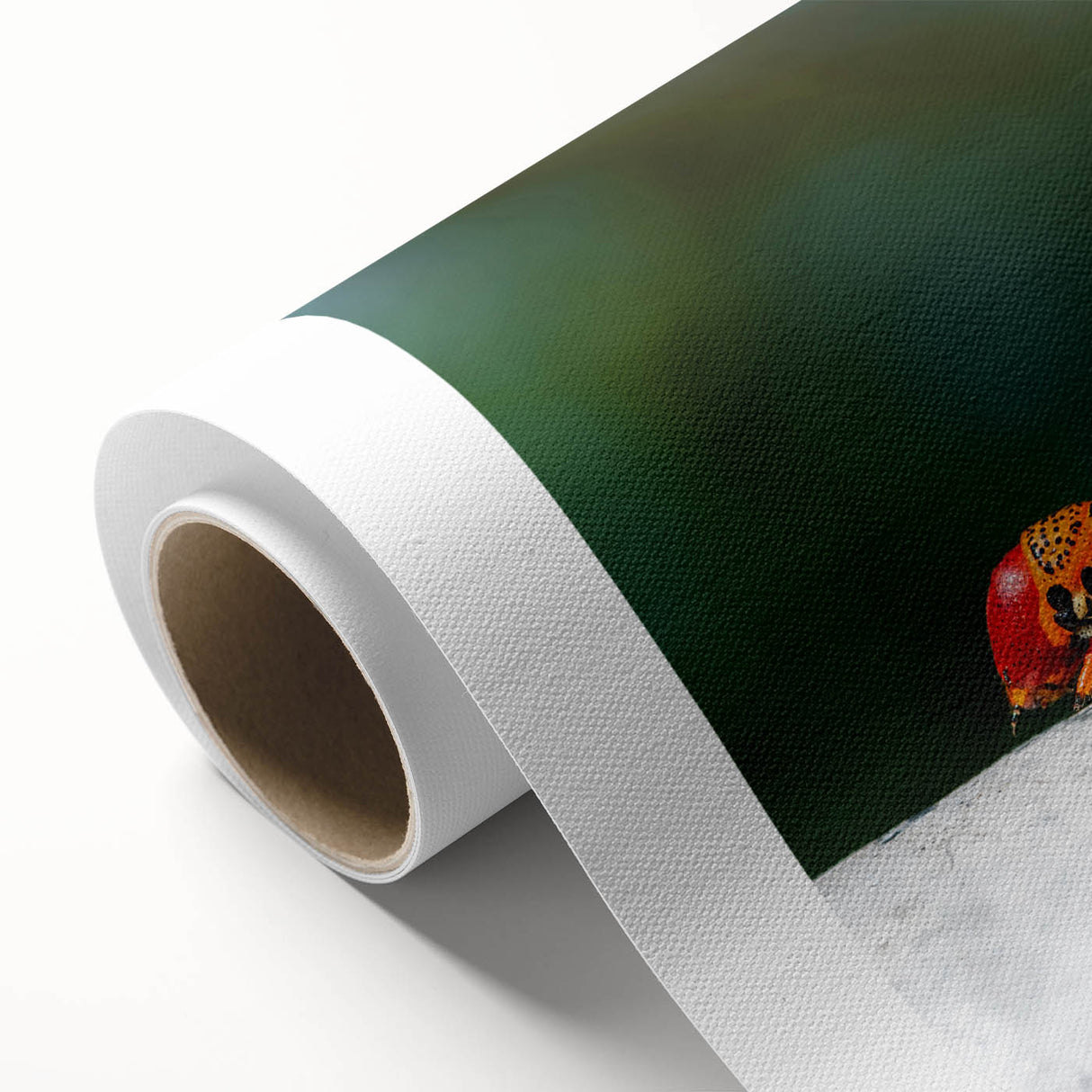 Art deco poster of a Caribbean scenery in vibrant blue and green hues on rolled canvas, ideal for nursery wall art.