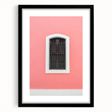 Colorful abstract art print depicting a vibrant Caribbean scene on a large framed canvas, ideal for living room decor.