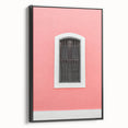 Black and white framed canvas of a vintage Puerto Rican landscape, ideal for bedroom wall art.