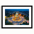 Extra large abstract art print depicting vibrant, colorful scenery of a Bulgarian landscape on a textured canvas.