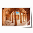Extra large rolled print of a European Cyprus landscape with vibrant green and blue tones, ideal for dining room wall art.