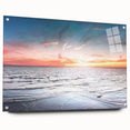 Side view of a large abstract wall art depicting a European Estonian scenery on acrylic glass.