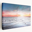 Large canvas print of a European scenery in Estonia, featuring muted green and blue tones, ideal for kitchen wall art.