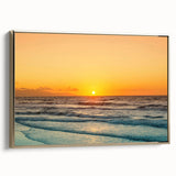 Vintage poster art of Crete landscape on framed canvas, featuring black and gold tones, ideal for bedroom wall decor.