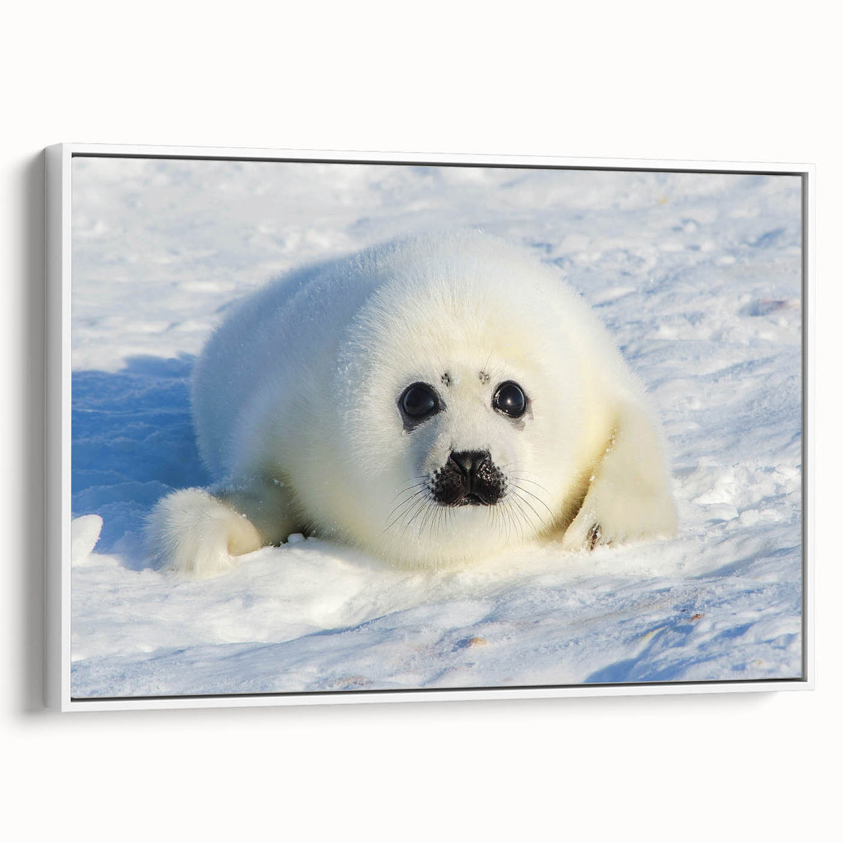 Vintage poster art of a Greenland scenery on framed canvas with colorful palette, ideal for living room decor.