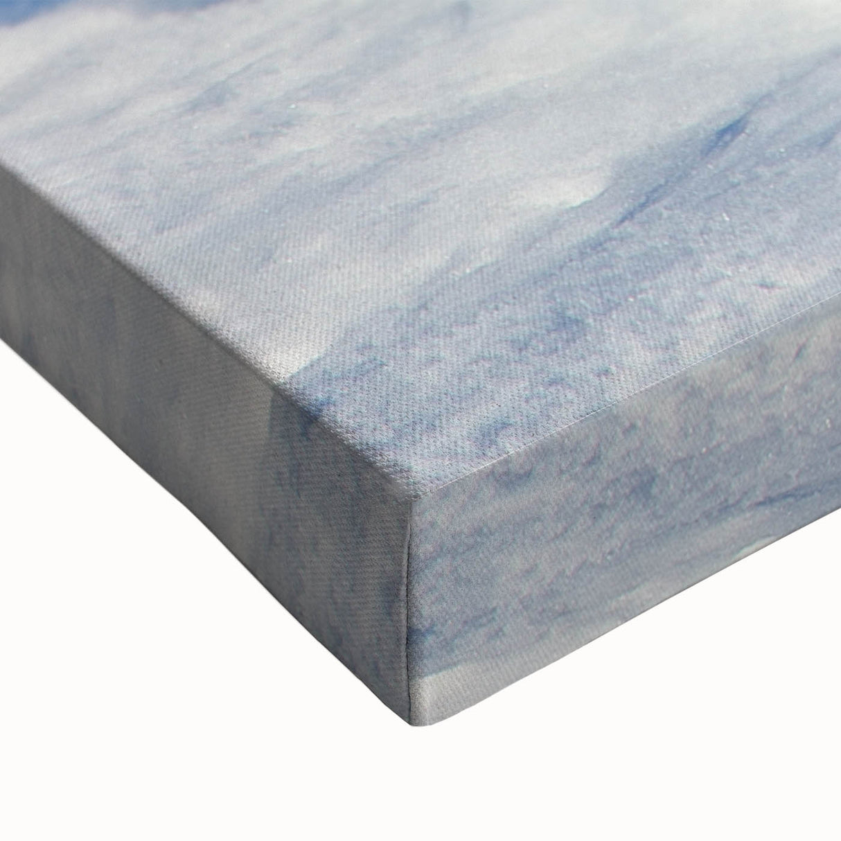 Large art of a black and white Greenland landscape on stretched canvas, suitable for bedroom wall decor.