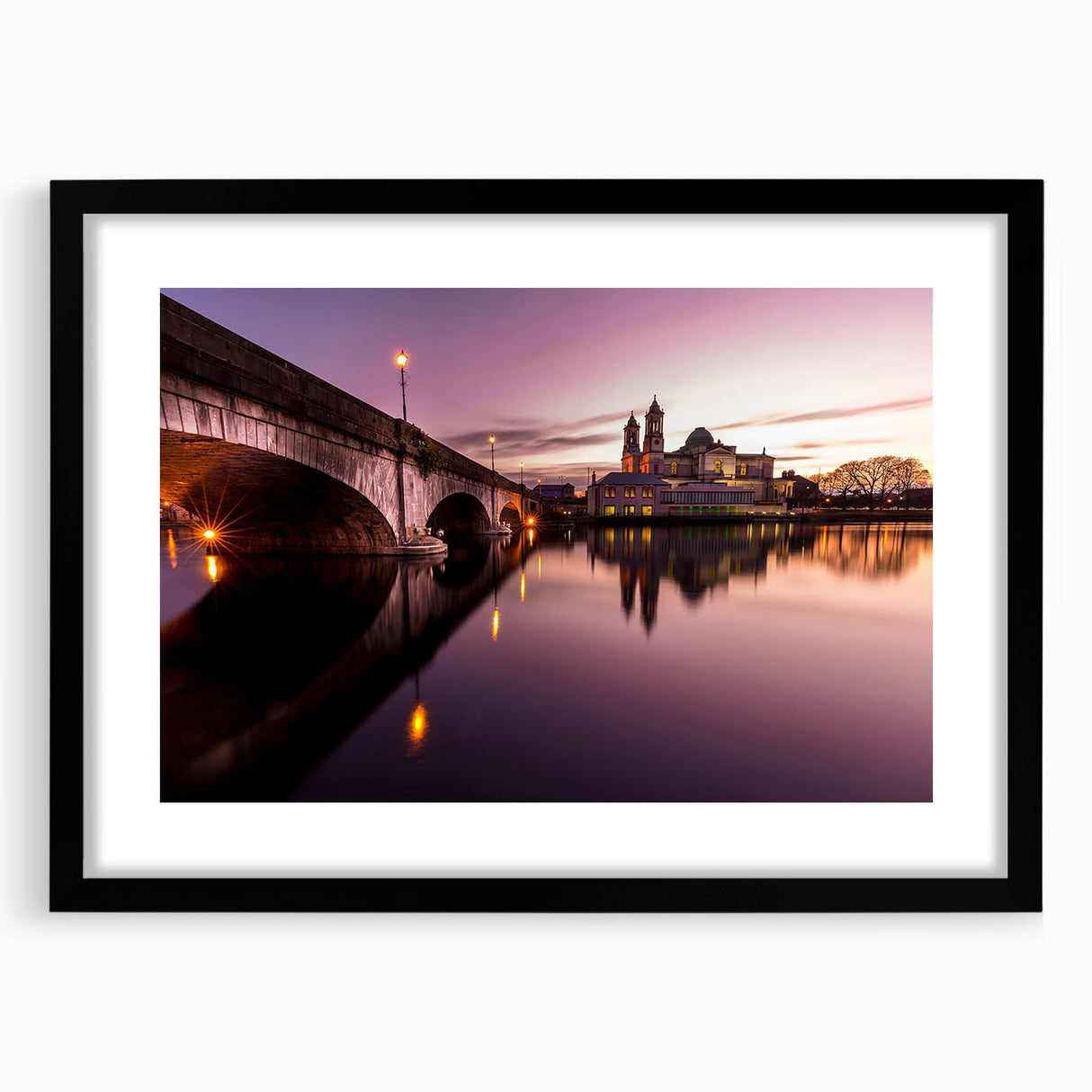 Extra large abstract art print of a colorful, textured Irish landscape on a framed black canvas, ideal for living room decor.
