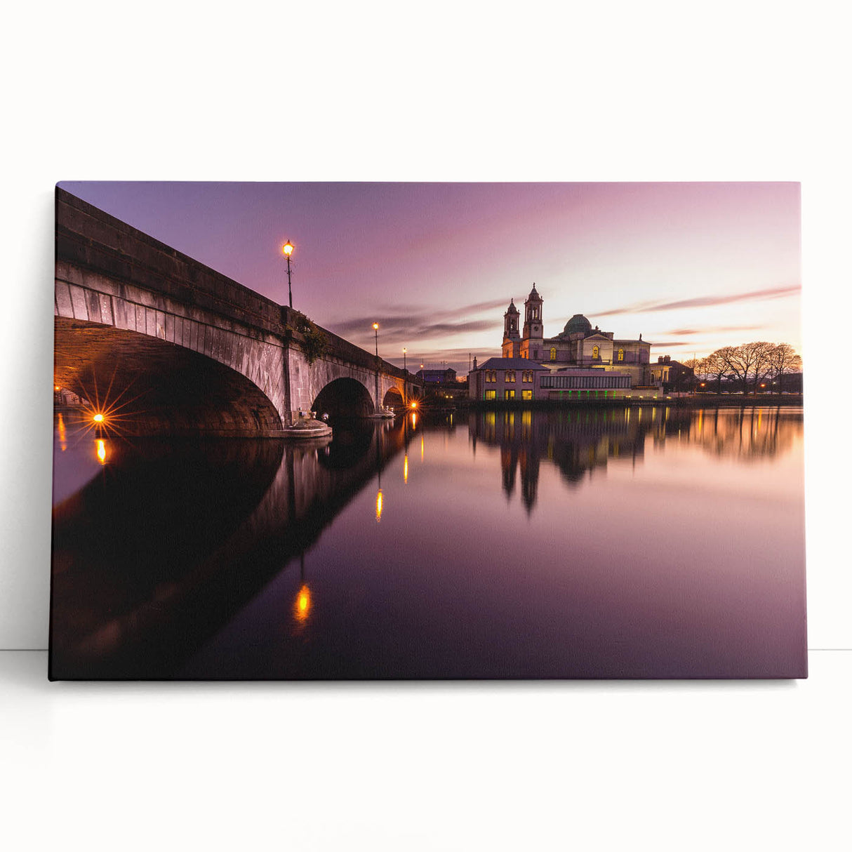 Large black and white canvas print of a scenic Irish landscape, ideal for kitchen wall art.