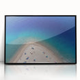 Large abstract wall art depicting a Sicilian landscape in muted earth tones on a framed acrylic.