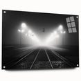 Acrylic print of a European landscape in muted earth tones, ideal for dining room decor.