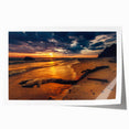 Rolled print of a Lithuanian landscape with vibrant greenery and floral elements, suitable for art wall dining room.