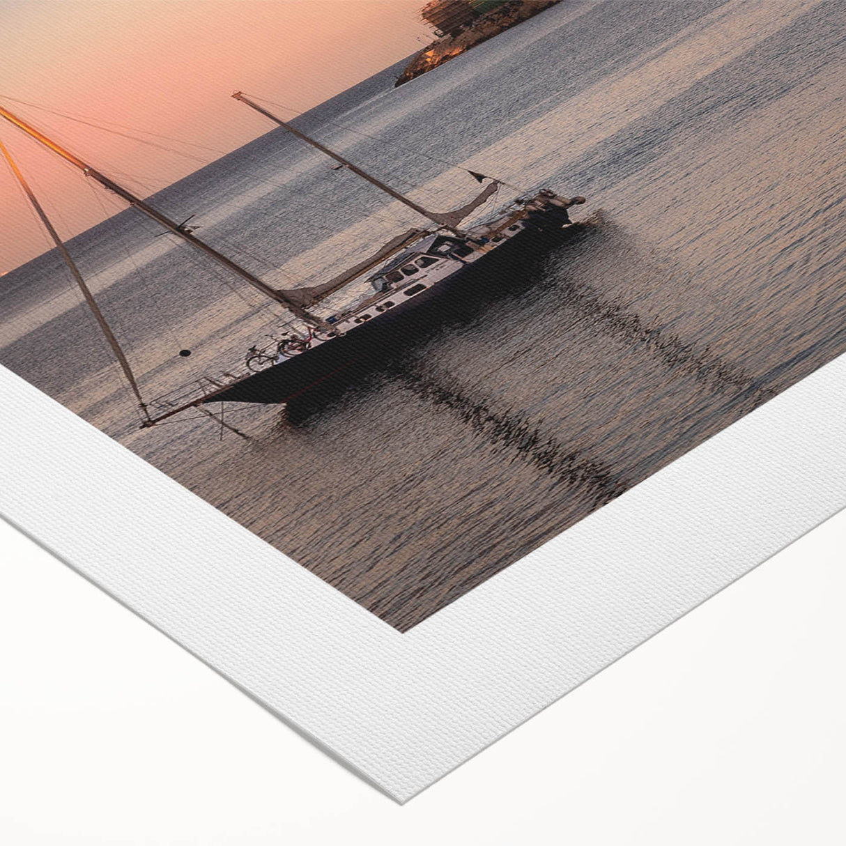 Art deco poster featuring a vibrant scene of Malta on rolled canvas, suitable for dining room decor.