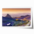 Extra large rolled print of a Montenegro scenery with vibrant floral elements, ideal for art wall dining room.