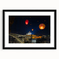 Colorful art of Porto, Portugal with abstract, textured design in a black frame, ideal for living room decor.