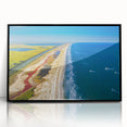 Large abstract wall art depicting a Romanian landscape in muted earth tones on a framed acrylic.