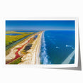 Rolled print of a Romanian landscape with vibrant green fields and blue skies, ideal for art wall dining room.