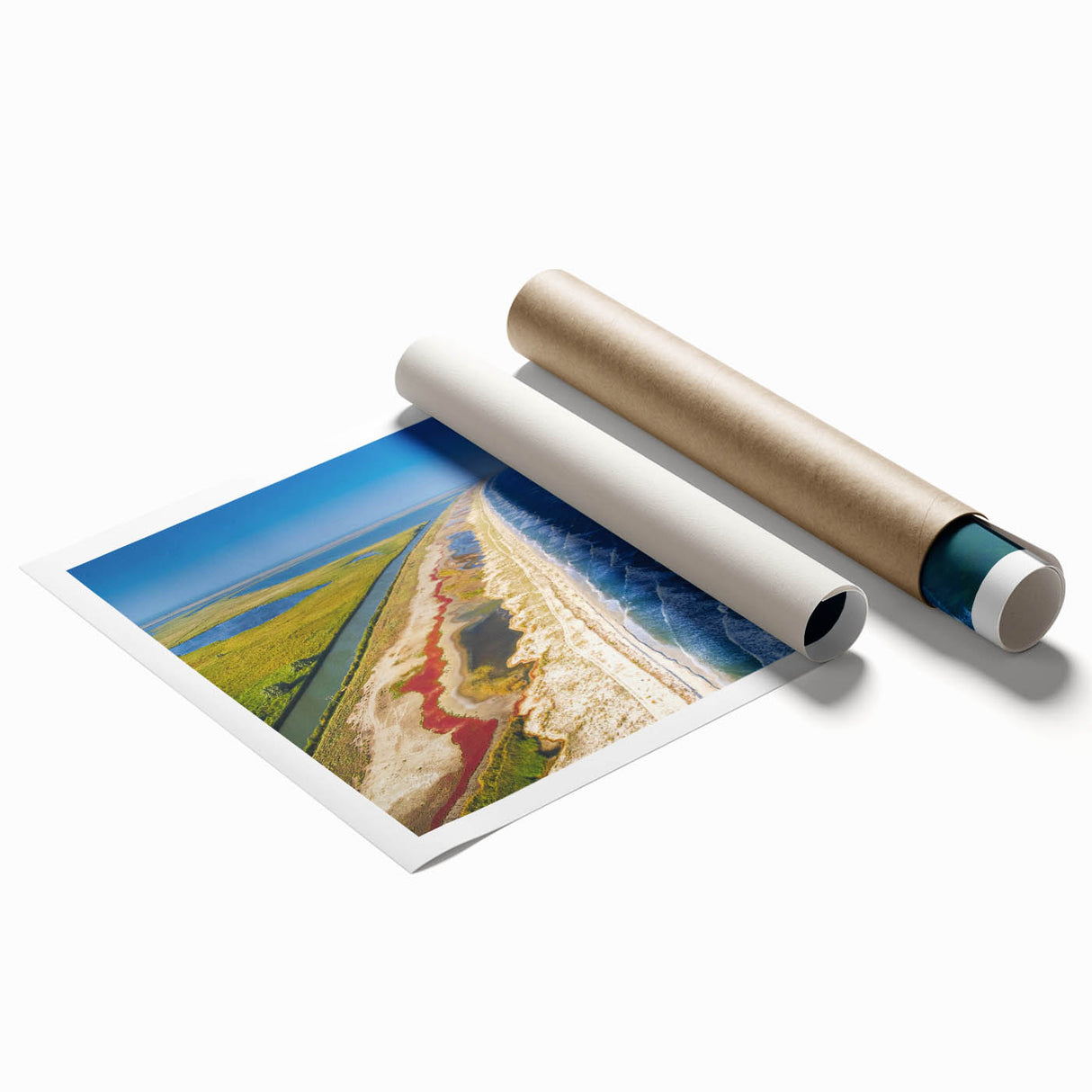 Extra large rolled print of a floral scene in Romania, with soft pastel colors, ideal for classy bathroom wall art.