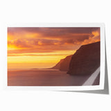 Rolled print of a European scenery with vibrant floral elements, ideal for art wall dining room decor.
