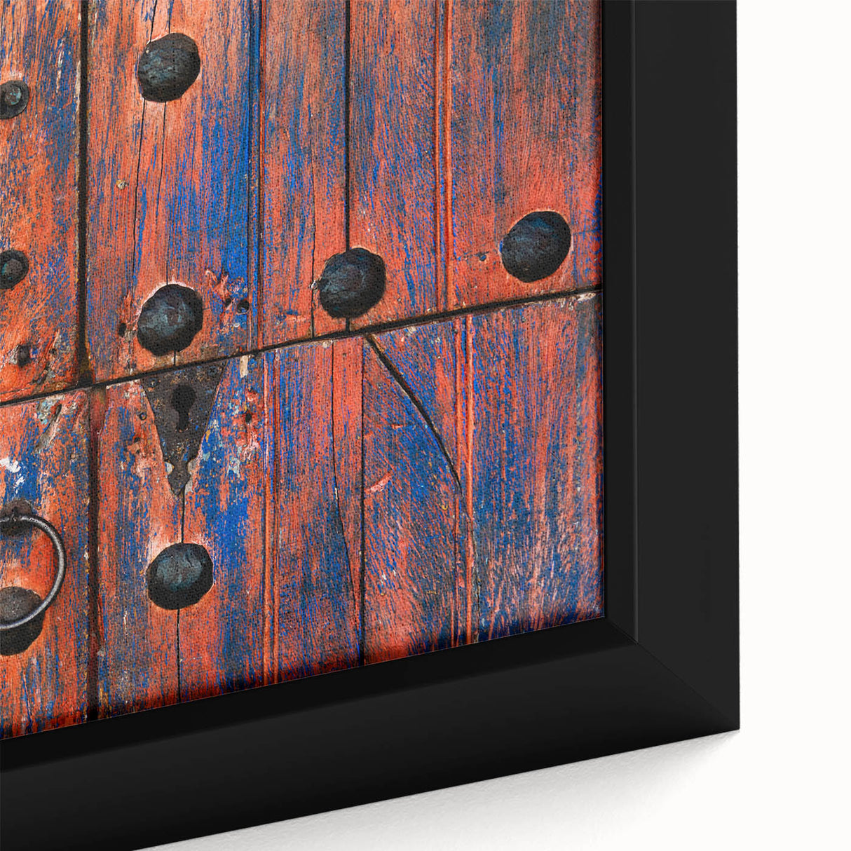 Framed canvas featuring a textured depiction of Baja California scenery in vibrant colors, ideal for living room decor.