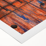 Art deco poster featuring a serene Baja California landscape in muted earth tones on rolled canvas.