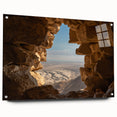 Acrylic print of a Middle Eastern landscape in muted earth tones, ideal for bedroom or dining room decor.